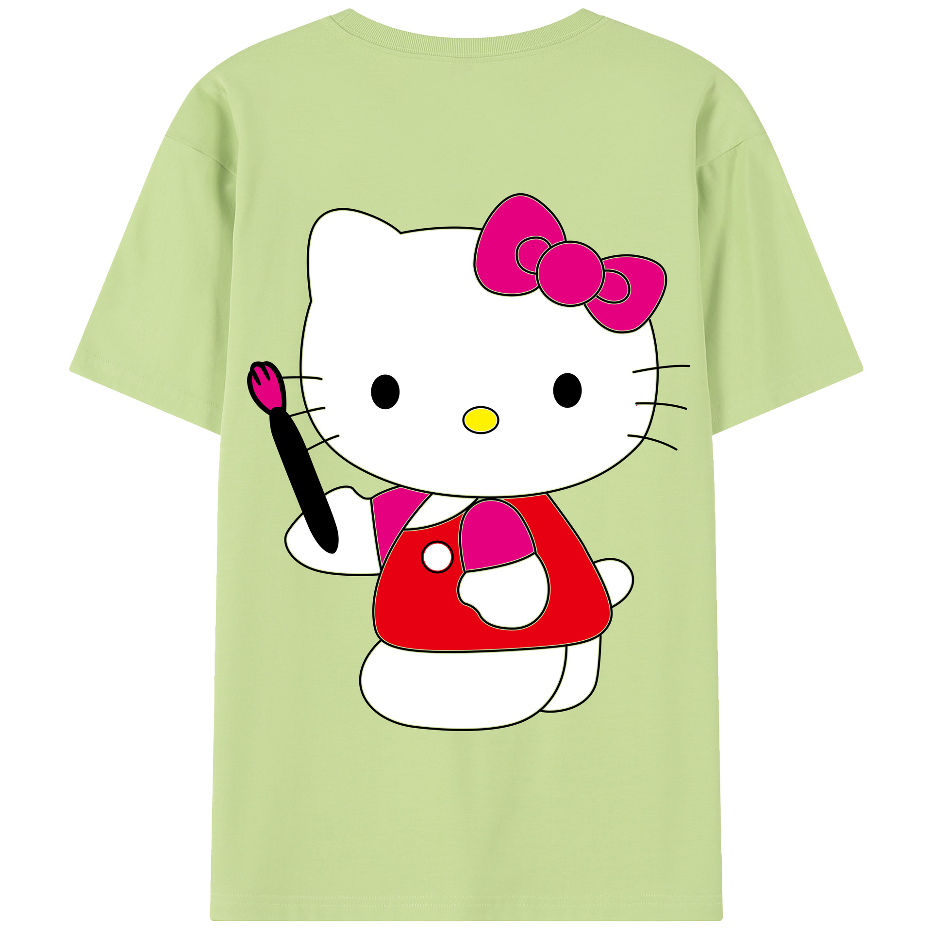 （画像用） Hello Kitty ハローキティ 綿100％半袖Tシャツ（背面プリント）